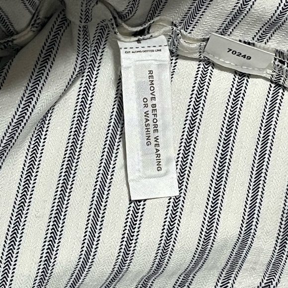 Ann Taylor LOFT Skirt, White & Blue Striped, Size 12 NWOT - Picture 8 of 11